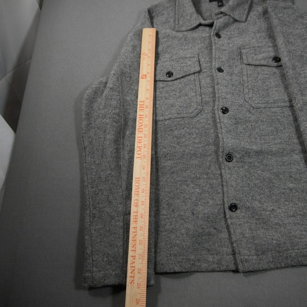 Banana Republic Boucle Wool Rayon Men Shirt Jacket L Overshirt Lightweight Cabin